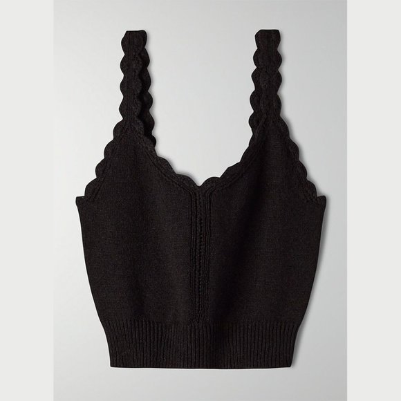 Aritzia Sunday Best Eowyn Knit Top | Black | Size XXS - Picture 3 of 4